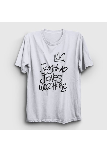 Unisex Beyaz Jughead Jones Was Here Riverdale T-Shirt