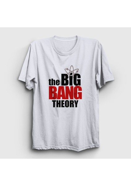 Unisex Beyaz Logo The Big Bang Theory T-Shirt