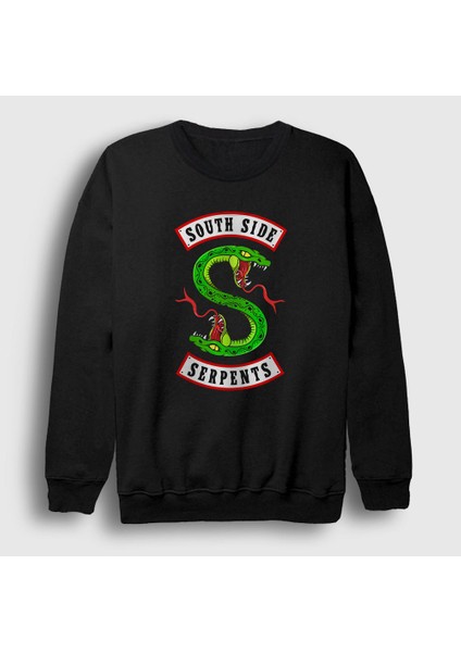 Unisex Siyah South Side Serpents V3 Riverdale Sweatshirt