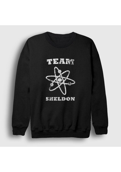 Unisex Siyah Team Sheldon The Big Bang Theory Sweatshirt