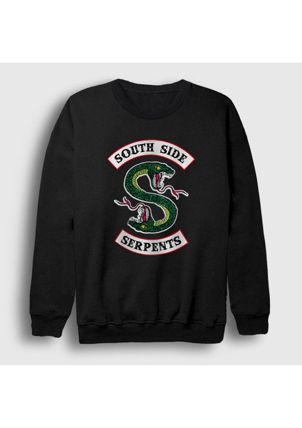 Unisex Siyah South Side Serpents Riverdale Sweatshirt