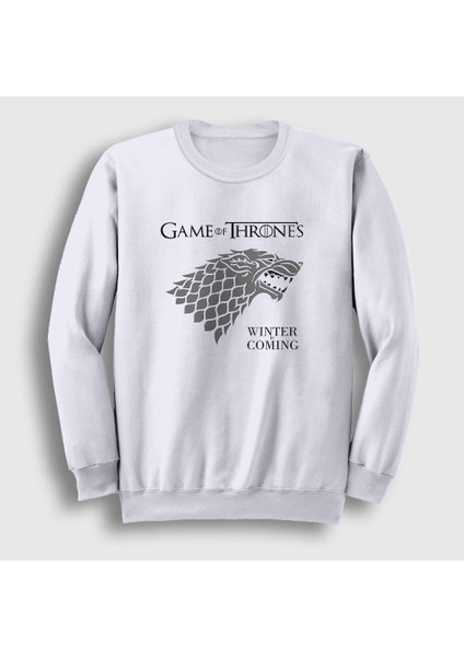 Unisex Beyaz Stark Game Of Thrones Sweatshirt