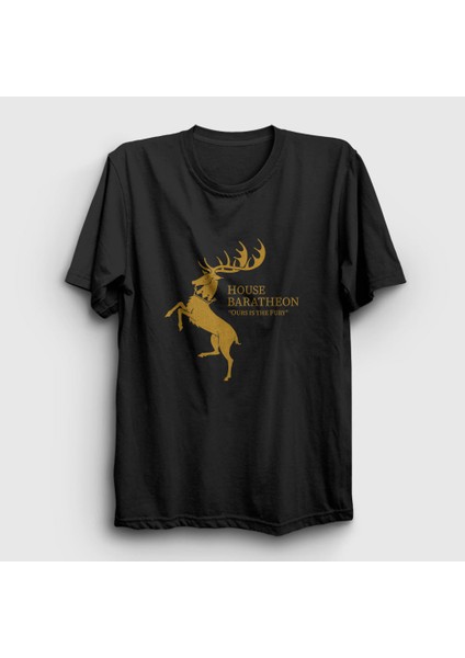 Unisex Siyah Baratheon Game Of Thrones T-Shirt