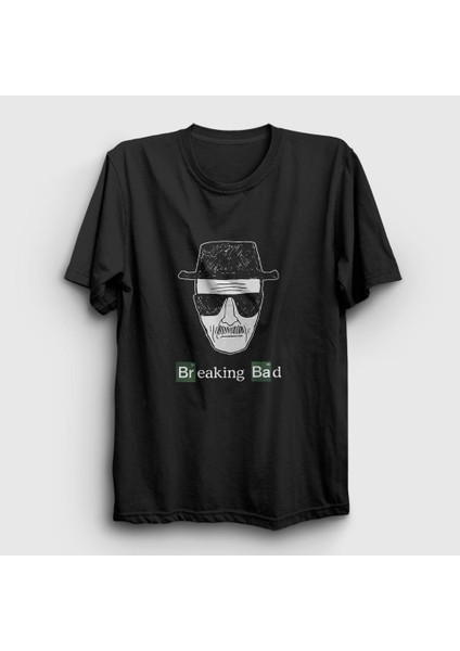 Unisex Siyah Heisenberg V2 Breaking Bad T-Shirt
