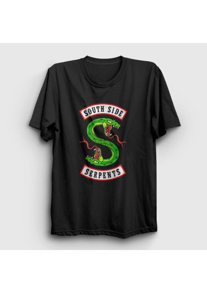 Unisex Siyah South Side Serpents V3 Riverdale T-Shirt