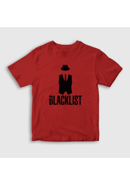 Unisex Çocuk Kırmızı Vest The Blacklist T-Shirt