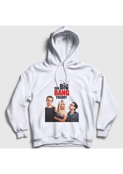 Unisex Beyaz Cover The Big Bang Theory Kapüşonlu Sweatshirt