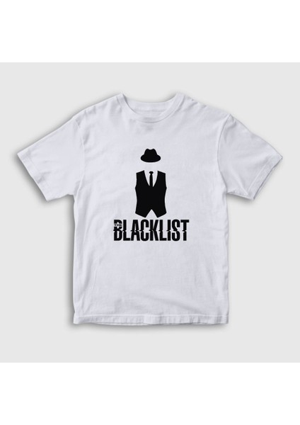 Unisex Çocuk Beyaz Vest The Blacklist T-Shirt