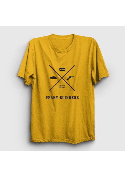 Unisex Sarı Items Peaky Blinders T-Shirt
