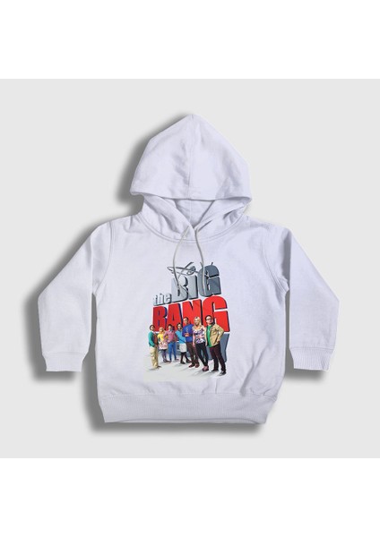 Unisex Çocuk Beyaz The Big Bang Theory Kapüşonlu Sweatshirt