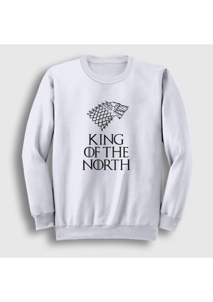 Unisex Beyaz King Game Of Thrones Sweatshirt