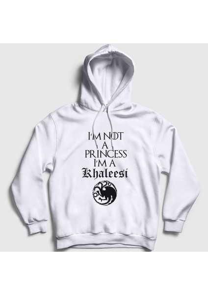 Unisex Beyaz Princess Game Of Thrones Kapüşonlu Sweatshirt