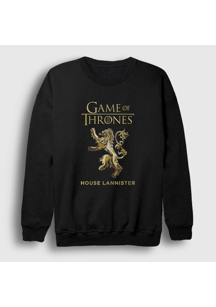 Unisex Siyah Lannister Game Of Thrones Sweatshirt