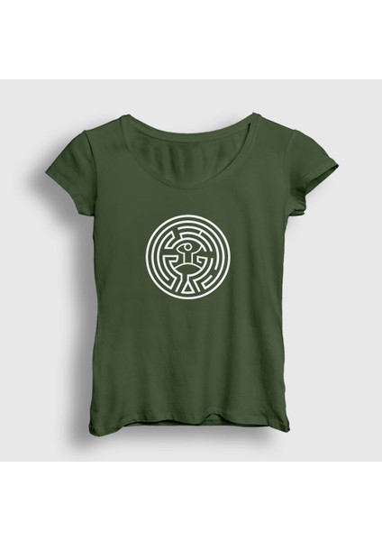 Kadın Haki Maze Westworld T-Shirt