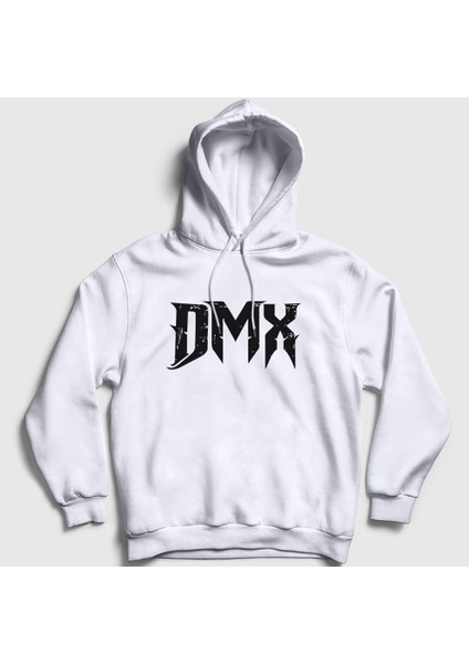 Unisex Beyaz Logo Dmx Kapüşonlu Sweatshirt