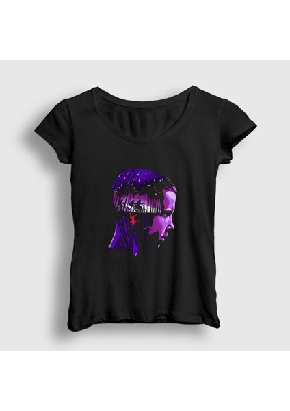 Kadın Siyah Eleven V3 Stranger Things T-Shirt