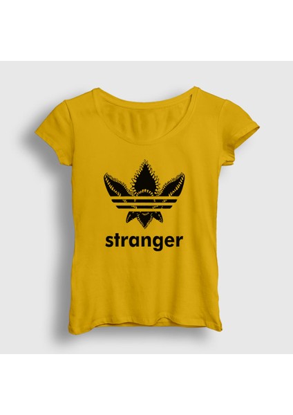 Kadın Sarı Demogorgon Stranger Things T-Shirt