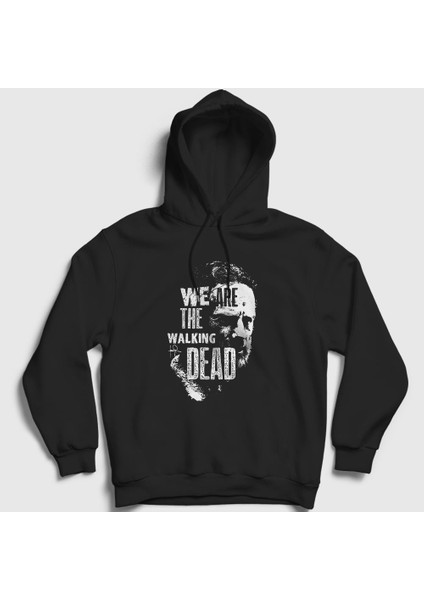 Unisex Siyah We Are The Walking Dead Kapüşonlu Sweatshirt