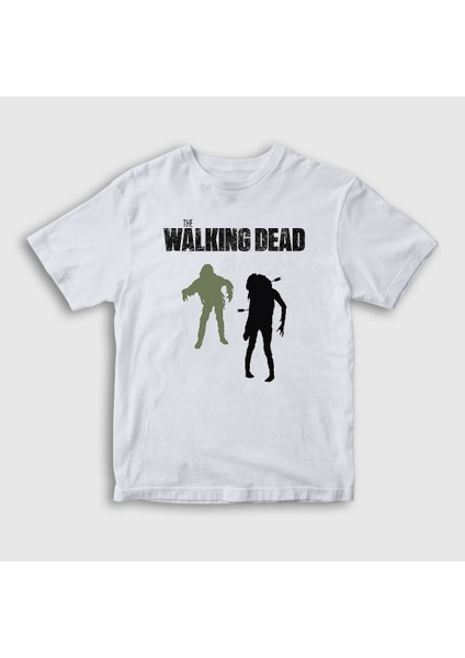 Unisex Çocuk Beyaz Zombies V2 The Walking Dead T-Shirt