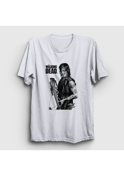 Unisex Beyaz Daryl Dixon The Walking Dead T-Shirt
