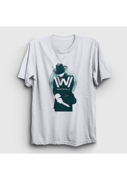 Unisex Beyaz Mib Westworld T-Shirt