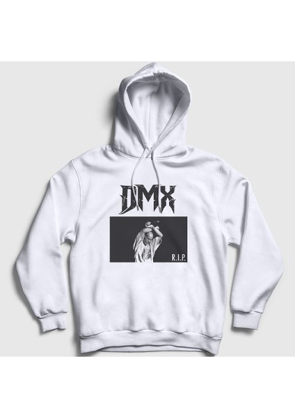 Unisex Beyaz Rip Dmx Kapüşonlu Sweatshirt