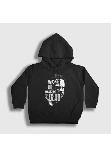 Unisex Çocuk Siyah We Are The Walking Dead Kapüşonlu Sweatshirt