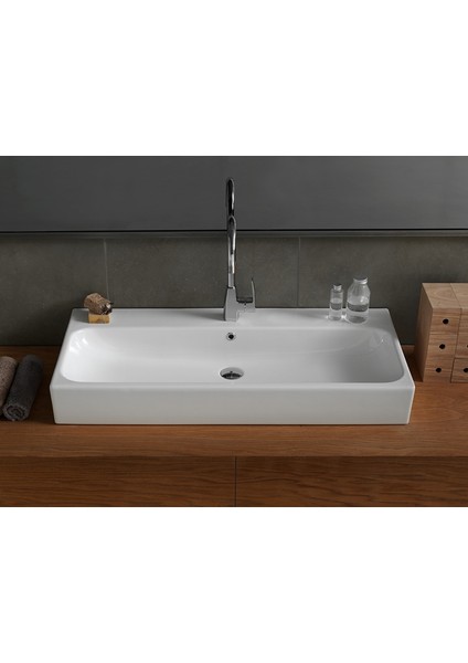 Cerastyle Turkuaz Pinto Etajerli Lavabo 75 x 47 cm fiyatları