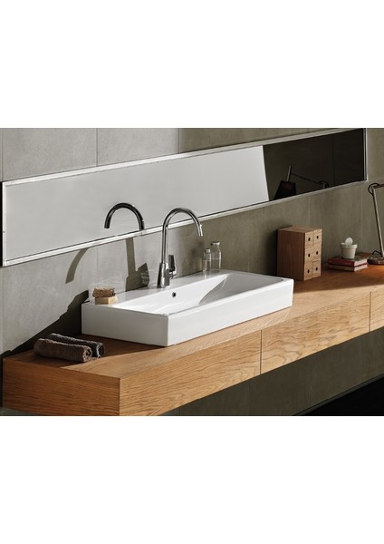 Cerastyle Turkuaz Pinto Etajerli Lavabo 75 x 47 cm modelleri