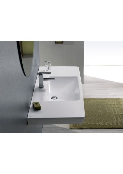 Cerastyle Turkuaz Porto D Etajerli Lavabo 105  cm (Derınlık 48  Cm)