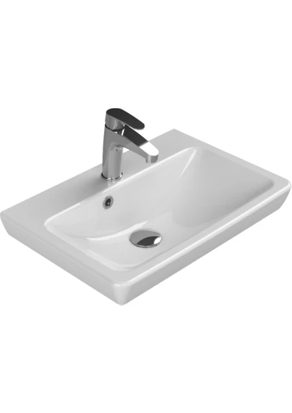 Cerastyle Turkuaz Porto Etajerli Lavabo 55  cm (Derınlık 38  Cm)