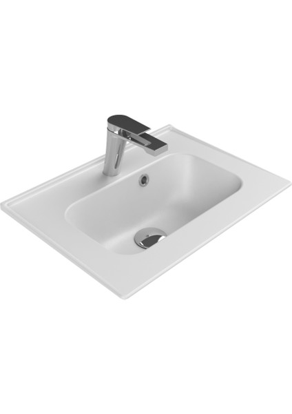 Cerastyle Turkuaz Blue Etajerli Lavabo 50*36,5 cm