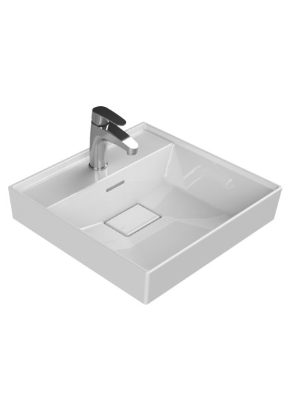 Cerastyle Turkuaz Sharp Etajerli Lavabo 48*48 cm