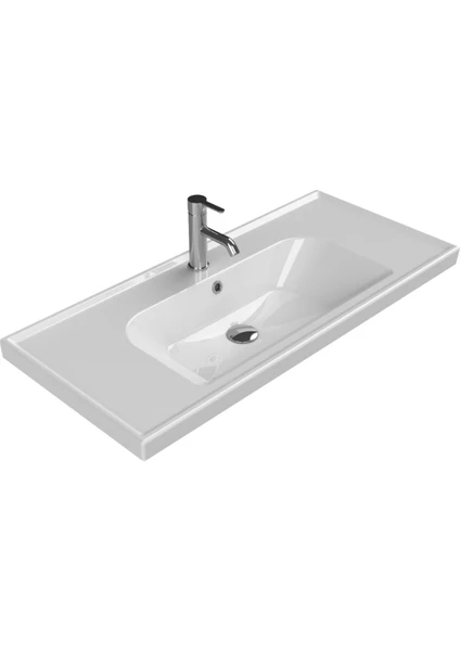 Cerastyle Turkuaz Seramik Frame Etajerli Lavabo 100 x 45  cm