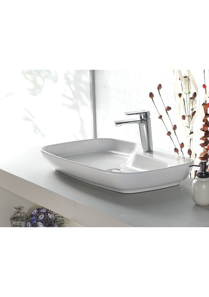 Cerastyle Turkuaz Nova Tezgah Üstü Lavabo 70*43 cm fırsatları