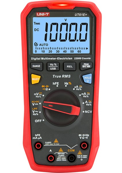 Unı-T UT61E+ True Rms Multimetre UT-61E+ Ut 61E+ (Yeni Model)