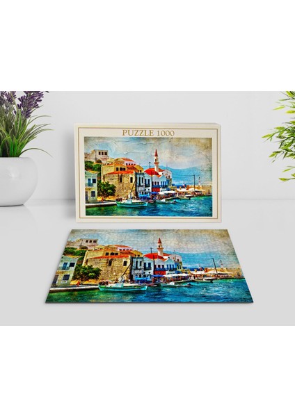 Yağlıboya Tasarımlı 1000 Parça Profesyonel Puzzle-9