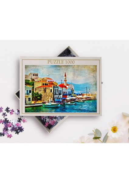 Yağlıboya Tasarımlı 1000 Parça Profesyonel Puzzle-9
