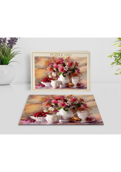 Yağlıboya Tasarımlı 1000 Parça Profesyonel Puzzle-23