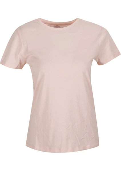 CT131 Basic Modal C Neck Pembe Kadın Kısa Kol TShirt