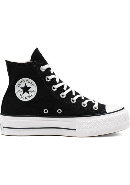 Chuck Taylor All Star Platform Canvas 560845C Unisex SİYAH/BEYAZ Günlük Sneaker Ayakkabı