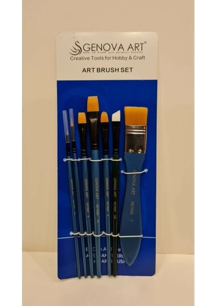 Cenova Art Cenova Karma Zeminli Fırça Set  7'li