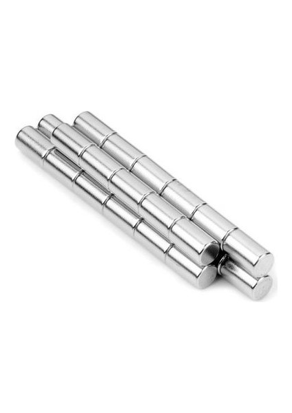 6 x 10 mm Çap: 6 Mm, Kalınlık : 10 mm Yuvarlak Neodyum Mıknatıs