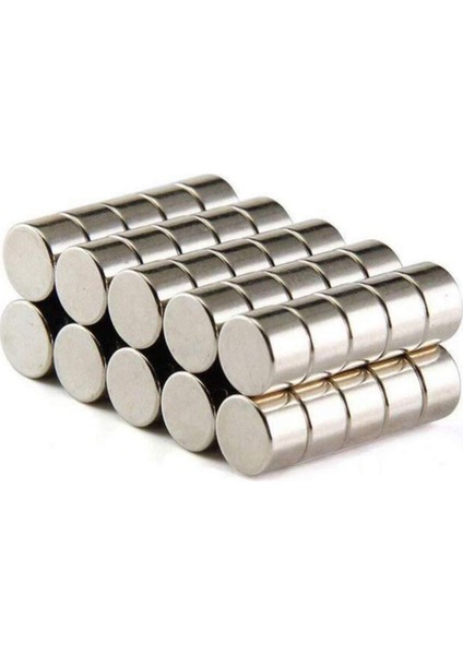 8 x 8 mm Çap: 8 Mm, Kalınlık : 8 mm Yuvarlak Neodyum Mıknatıs
