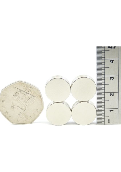 15 x 1,5 mm Çap: 15 Kalınlık 1,5 Yuvarlak Neodyum Mıknatıs