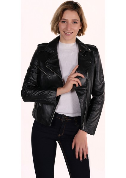 Eliza Model Kadın Siyah Deri Ceket fırsatları