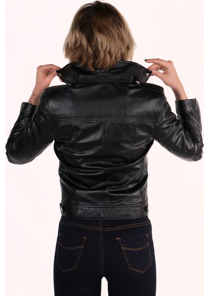 Eliza Model Kadın Siyah Deri Ceket indirimleri