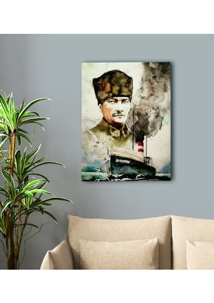Gift Atatürk Tasarımlı Kanvas Tablo-23 50X70CM