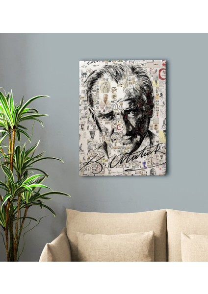 Gift Atatürk Tasarımlı Kanvas Tablo-42 50X70CM