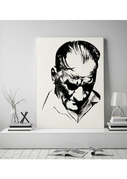 Gift Karakalem Atatürk Tasarımlı Kanvas Tablo-5 70X100CM